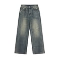 thumbnail image 3 of Mens Baggy Loose Jeans Classic Vintage Washed Wide Leg Pants Loose Straight Leg Streetwear Jean Trousers, 3 of 6