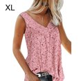 thumbnail image 1 of Camiseta sin mangas con estampado sin mangas sin mangas con cuello en V para mujer, chaleco de verano, rosa, XL Eigraketly AP002122-36, 1 of 7