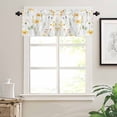 thumbnail image 5 of Yellow Daisy Floral Valances for Windows Farmhouse Kitchen Curtains Valances Rod Pocket Valance Curtains for Kitchen Windows Spring Rustic Botanical Flowers Window Valances for Bathroom 42"x12", 5 of 6