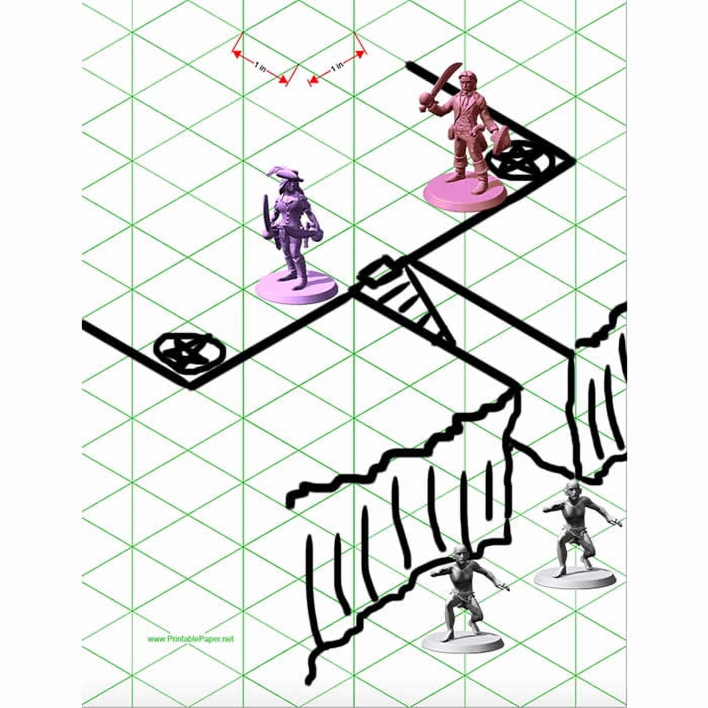 Gaming Paper GGP1004 Singles Isometric Gaming Paper, White - 100 Piece