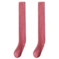 thumbnail image 5 of fenteer Women Knee High Socks over Knee Girls Long Stocking for Dorm Home Study Room Red, 5 of 7