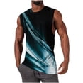 thumbnail image 1 of Styesk Débardeurs Hommes Mode Décontractée Sans Manches Imprimé Chandail Col Rond Sport, 1 of 4