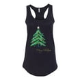 thumbnail image 2 of Merry Christmas Tree Christmas Ladies Racerback Tank Top, Black, X-Large, 2 of 3