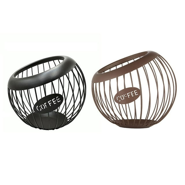 Coffee Capsule Basket Hollow Vintage Coffee Pod Storage Holder (Brown)