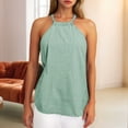 thumbnail image 2 of JIAYUE Women's Tank Tops Stylish Halter Neck Solid Color Basic Sleeveless Comfortable Versatile Loose Fit Female Casual Vest, 2 of 5