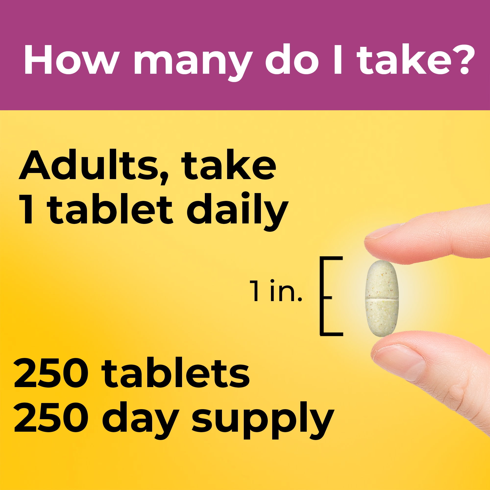(2 pack) Nature Made Multi Vitamin For Women 50+ with No Iron Tablets, Women's Multivitamin, 250 Ct