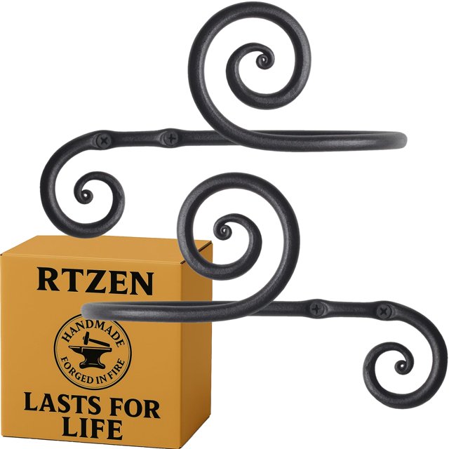 Cortinas RTZEN decorativas de metal forjado, 2 unidades
