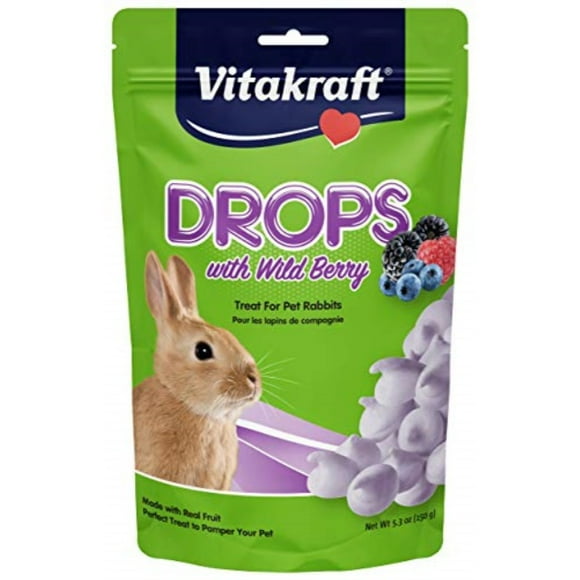 Vitakraft Rabbit Drops With Wild Berries Treat, 5.3 Ounce Pouch