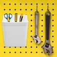 thumbnail image 4 of Luxshiny 8Pcs ABS Pegboard Storage Cups White Bin Set for Small Parts and Tool Organization, 4 of 7
