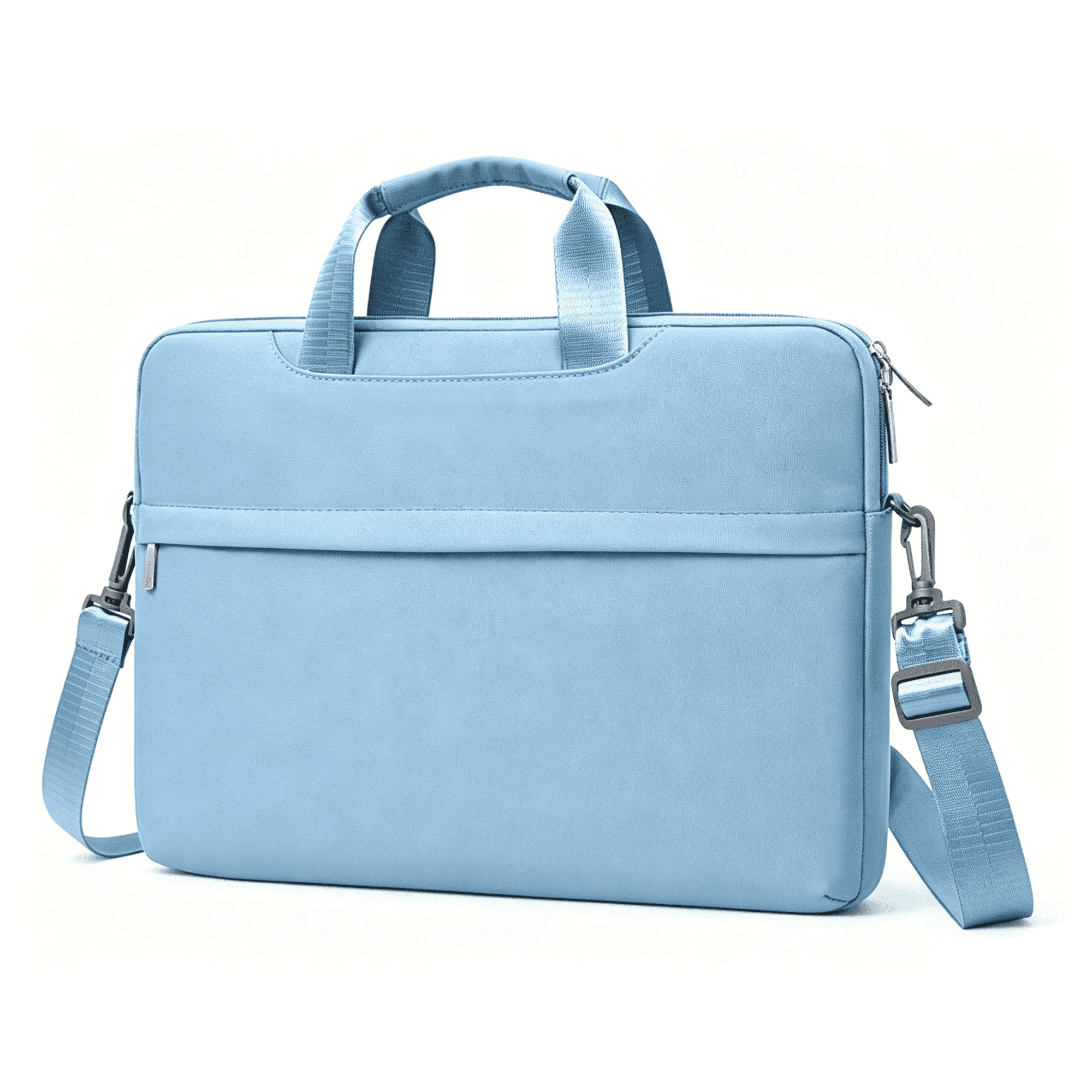 16 Inch Laptop Shoulder Bag Water Resistant Neoprene Computer Carrying Case with Handle & Detachable Strap for Notebook MacBook(Blue)