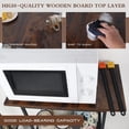 thumbnail image 2 of Industrial Kitchen Cart with Rustic Wood Top, Rolling Storage Utility Table, Black Metal Frame, Mesh Basket, Mobile Workstation with Wheels (23.6" D x 12.2" W x 33.1" H), 2 of 6