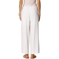 thumbnail image 3 of Pantalones de verano para mujer Inspire Chic, de cintura alta, con cordón, de corte holgado, ligeros, largos, de gasa, talla XL, color blanco, 3 of 6