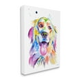 thumbnail image 3 of Watercolor Style Happy Dog Face Animals & Insects Graphic Art Gallery Wrapped Canvas Print Wall Art, 3 of 7