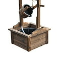thumbnail image 5 of Outsunny Outdoor Accent Decorative Rustic Wishing Well Fountain, 5 of 5