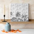 thumbnail image 3 of Ships Next Day Canvas Wall Art 12"x12",Palm Trees Wood Framed Canvas Print Painting,Black Grey Tropical Plants Summer Forest Ready to Hang Small Picture Wall Decor for Home Kitchen Dining Room Office, 3 of 9