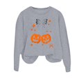 thumbnail image 4 of Chandail Sans Capuche d'Halloween pour Femme, Chandail Imprimé à Manches Longues, Col Rond, Haut Décontracté d'Automne, Mode, Confortable, Coupe Ample, Taille : L, 4 of 4