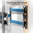 thumbnail image 7 of FitMetal Full Motion TV Wall Mount for 26-65 inch Tvs, Single Stud Corner Mount Bracket with Swivel & Tilt, Holds up to 80 lbs, Max Vesa 400x400mm, 7 of 7