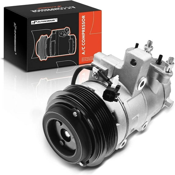 A-Premium Air Conditioner AC Compressor with Clutch Compatible with Ford F-150 5.0L 2011-2014, Lobo 5.0L 2011-2014, DKS20 Style, 6 Grooves (NOT 4 Grooves), Replace# 168660
