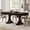Black, variant on Dining Table for 6-8 with 2 Drawers – 71-Inch Industrial Wooden Kitchen Table, Large Tabletop, Sturdy Frame, Double Pedestal for Dinner