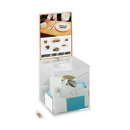 Large Acrylic Collection Box With Lock