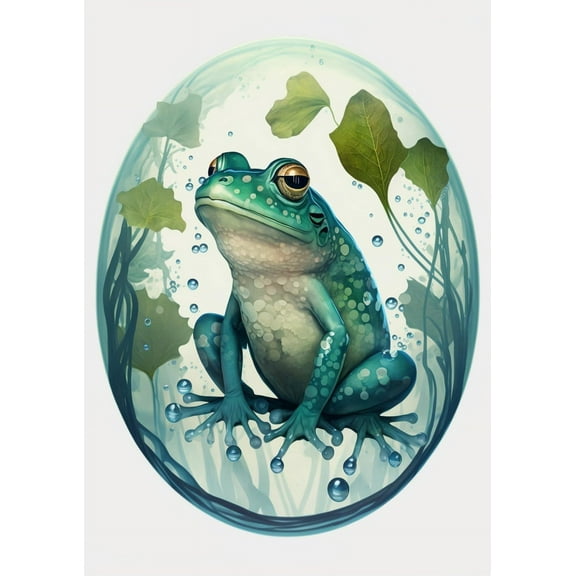 Animal Jigsaw Puzzle 35 Pieces,Frogs in Bubbles Puzzles for Adults,Unique Difficult and Challenge Large Puzzle Educational Games Toys Gift