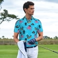 thumbnail image 3 of Fotbe pirate Octopus Pattern Men’s Golf Polo Shirt – Breathable Performance Golf Shirt with Button-Down Collar-XX-Large, 3 of 6