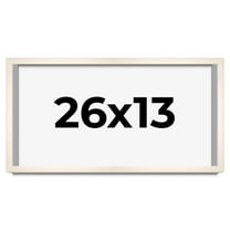 26x13 Frame White Wheat Solid Wood Picture Frame | Moulding Width 0.75 Inches | Interior Depth 0.5