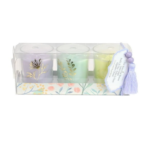 Botanical Light 3 Pk Votive Candle Set