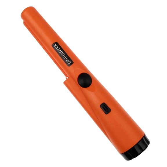 Metal Detector Pinpointer for Adults & Kids - Waterproof Handheld Pin Pointer Wand with LED Light, High Sensitivity 360° Detection, 2 Alert Modes, Treasure Finder Probe, Orange