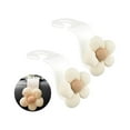 thumbnail image 3 of AMLESO Flower Car Seat Back Seat Hanger Compact Durable Storage Organizer Universal for Coat, Handbag, Bag, Grocery 2pcs White, 3 of 6