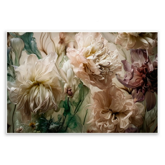 Stupell Industries Blush Toned Flowers Plants & Flowers Painting Unframed Art Print Wall Art, 15 x 10