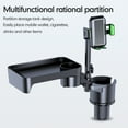 thumbnail image 4 of Travel Car Cup Holder Multifunctional Cup Holder Expander with 360 Rotation Tray Mobile Phone Holder Adjustable Base Auto Front Back  Organizer Size L, Green, 4 of 7