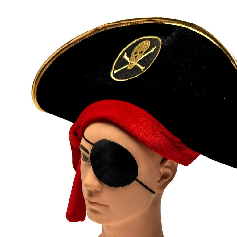 Buccaneer Black Pirate Eye Patch Cosplay Mask Halloween Party Costume Accessory Buccaneer Black Pirate Eye Patch Cosplay Mask Halloween Party Costume Accessory