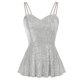 thumbnail image 2 of Moda mujer verano sin mangas casual hombro frío Cami camiseta correa camisola Tops Fridja  qr5596, 2 of 8