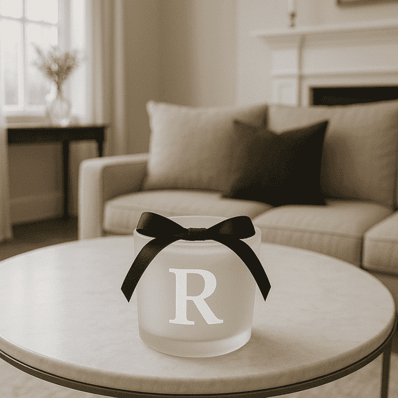 Monogram Scented Candle Letter R