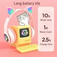 thumbnail image 6 of New RGB Cat Ear Headphones Bluetooth 5.0 Bass Noise Cancelling Adults Kids Girl Headsets Support TF Card Casco Mic Music Gift, 6 of 10
