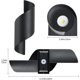thumbnail image 3 of Indoor/Outdoor Wall Light, 10W 3000K Warm White Lamp, Modern Up Down Light Fixture, Waterproof IP65 Lighting, Metal Spiral for Bar, Bedroom, Black, 3 of 5