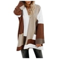 thumbnail image 1 of 2DXuixsh Veste pour Femme Femmes Dames Hiver Manches Longues Décontracté Ample Chandail Tricoté Vestes Manteau Hauts Chaud Coupe-Vent Mode Décontractée Vestes Brun Taille m, 1 of 1