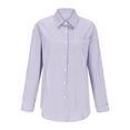 thumbnail image 5 of Futezty Womens Button Down Shirts Striped Classic Long Sleeve Collared Office Work Blouses Tops with Pocket Women's Button Down Shirts Long Sleeve Blouses Tops With Pocket, 5 of 7