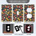 thumbnail image 3 of Yayeee Duplex Wall Plate 1-Gang 4.5"x2.7" Home Receptacle Light Switch Decorative Outlet Cover, Vibrant Flowers, 3 of 7