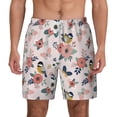 thumbnail image 3 of Uemuo Rose Flowers Pattern Mens Swim Trunks Quick Dry Board Shorts with Mesh Lining, Stretch Beach Shorts Quick Dry No-Chafing Board Shorts-X-Large, 3 of 9