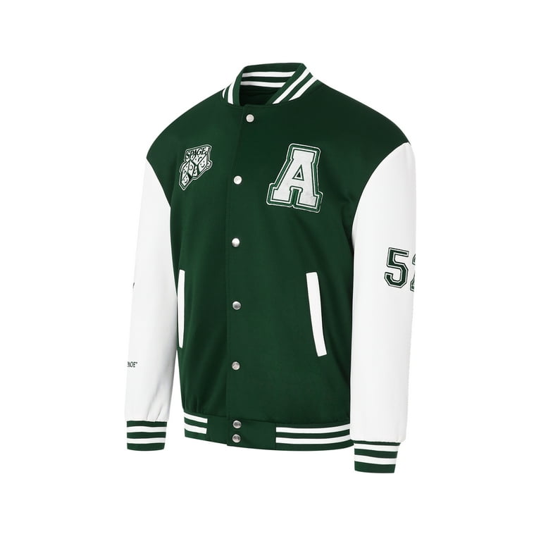 Men Sports Jacket Brand Embroidery Baseball Streetwear Patchwork