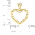 thumbnail image 2 of 10k Yellow Gold Womens Cubic Zirconia Love Heart Charm Pendant Necklace 23.2x19mm Wide Pendant for Women, 2 of 2