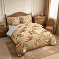 thumbnail image 2 of Erosebridal Fall Scarecrow Pumpkin Queen Bedding 7pcs,Happy Thanksgiving Bedding Comforter Set Queen,Tan,Reversible, 2 of 6