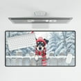 thumbnail image 4 of Playful Miniature Pinscher Welcomes Winter Snowy Day with Cardinal Bird Desk Mat Full Keyboard Mouse Pad Mini Pin Dog Lover Large Mousepad - 2017, 4 of 5