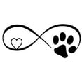 thumbnail image 3 of ziyahi Easy To Attach Car Stickers For Dog And Cat Owners Waterproof Decals Love Paw Reflective Universal black color 1Set, 3 of 6