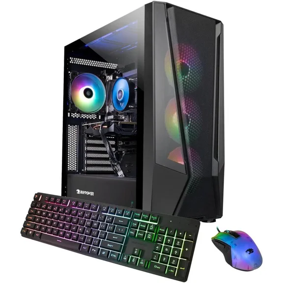 Pre-Owned iBUYPOWER M401IB2020B i5-14400F 2.5GHz NVIDIA GeForce RTX 4060 6GB 16GB RAM 1TB SSD Win 11 Home Black
