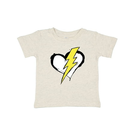 

Inktastic Lightning Bolt Heart Gift Baby Boy or Baby Girl T-Shirt