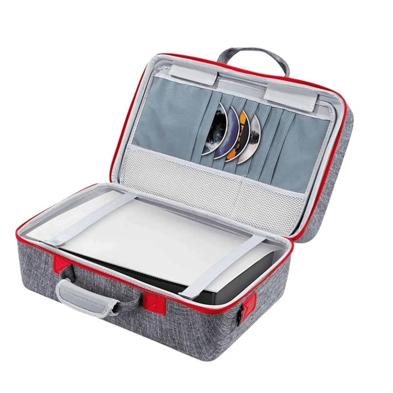 Carrying Case for PS5 Hard Shell Carry Case Travel Bag, Shockproof and Waterproof Storage Bag for PS5, Portable Protective Case Compatible with PS5 Console,Dual Controller and Accessories (Gray)