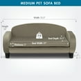 thumbnail image 5 of Paws & Purrs Multi-Cat Sofa Elevated Pet Bed for Indoor Cats Raised Cats Couch with Removable Washable Mattress Cover for Kittens, Dogs - 35.5" Wide, Ash, 5 of 11